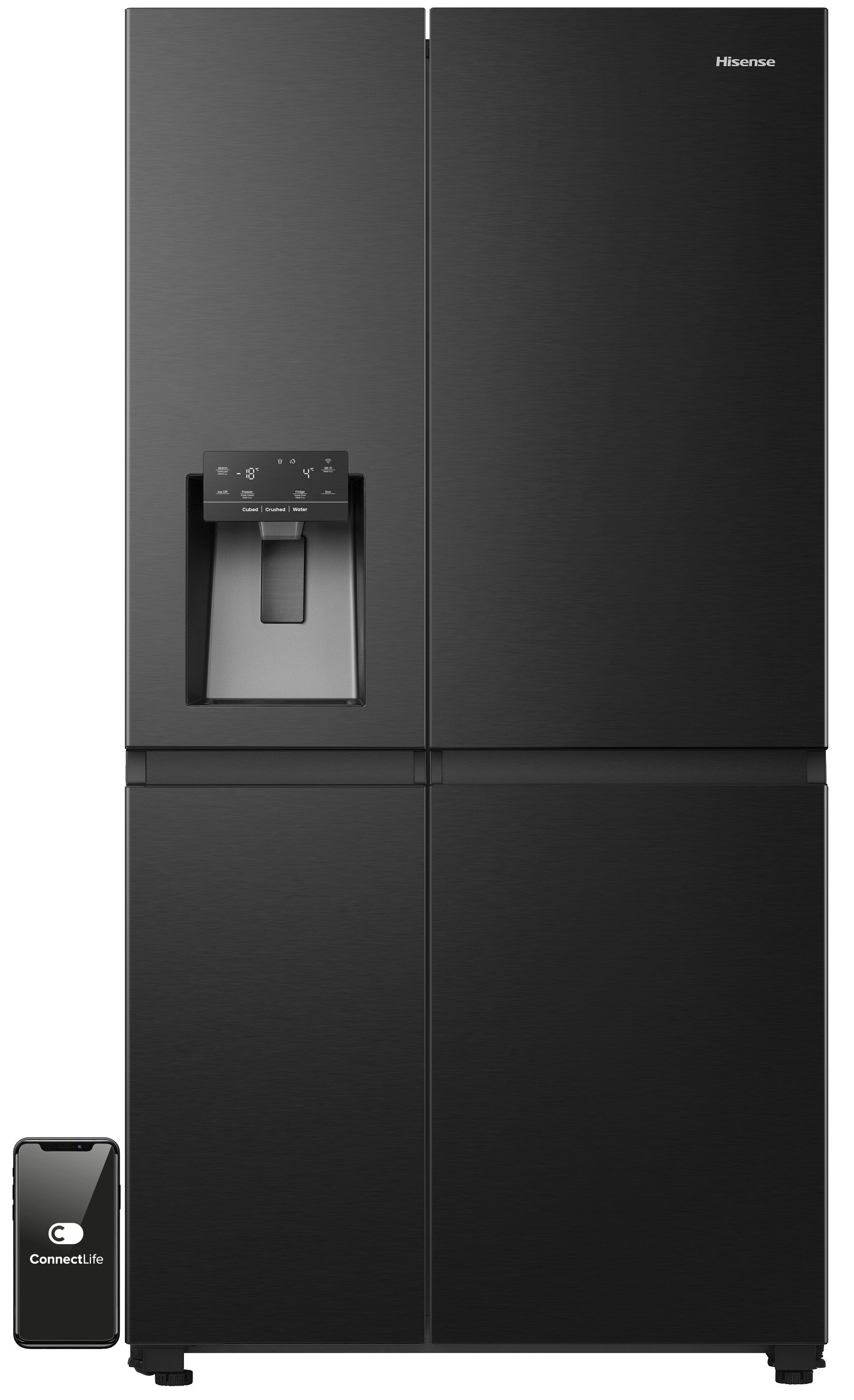 Lodówka HISENSE RS818N4TFC Side by Side No Frost 179cm Czarna