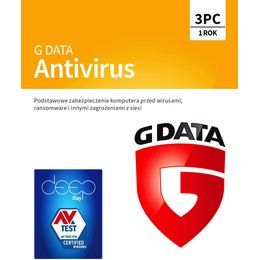 Antywirus G DATA Antivirus 3 URZĄDZENIA 1 ROK Kod aktywacyjny 