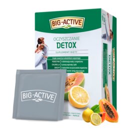 Herbata ziołowo-owocowa w saszetkach BIG ACTIVE Detox Oczyszczanie Cytryna i papaja (20 sztuk) 