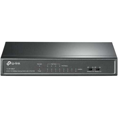 Switch TP-LINK TL-SF1008LP Fast Ethernet, 8 portów, Funkcja PoE