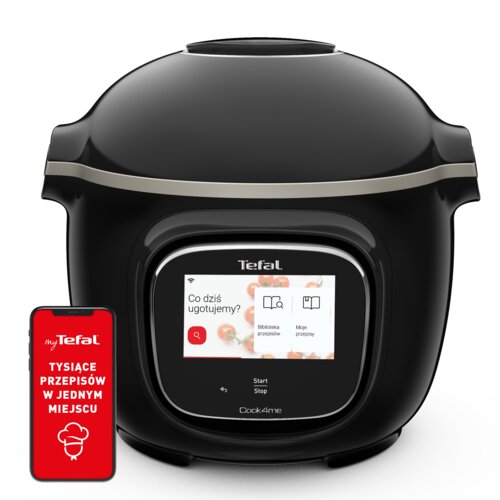 Multicooker TEFAL Cook4Me Touch CY9128 (Wi-Fi) z możliwością funkcjonalności AirFryera, oraz dostępem do ponad 1000 darmowych przepisów